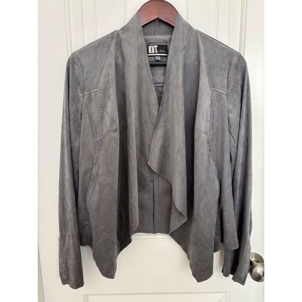 KUT from the Kluth Faux Suede‎ Drape Jacket size M lightweight soft